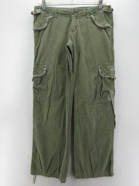 VG American Eagle Pants 2 Corduroy Cargo Baggy Grunge Side Tabs Y2K